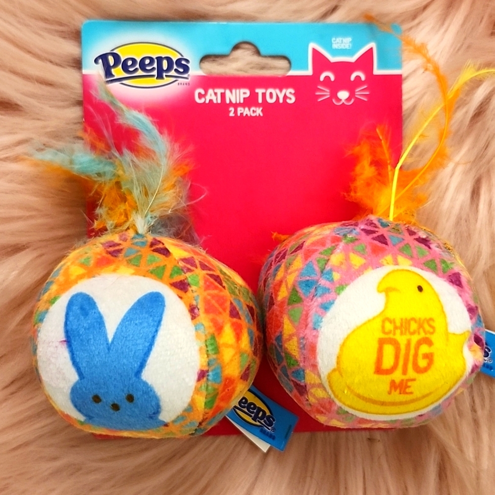 Y2K FIND!! Brand New FETCH FOR PETS "PEEPS" CATNIP CAT TOY-2CT